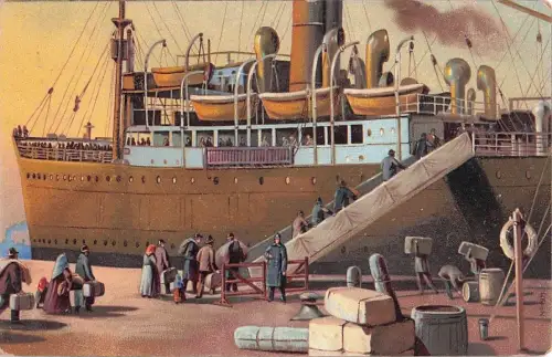 "Der Auswandererdampfer im Hamburger Hafen -800320