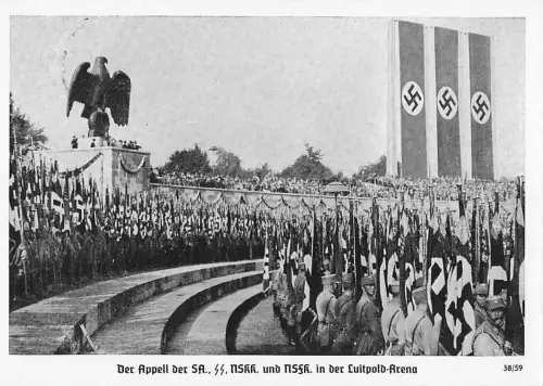 Appell der SA SS, NSKK und NSSK in der Luitpold-Arena in Nürnberg -800502