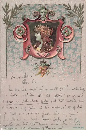 Jugendstil-Postkarte -800506