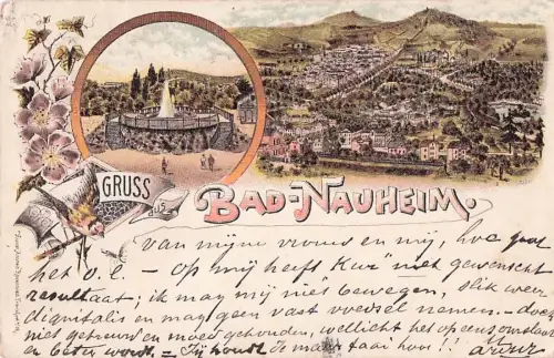 Bad Nauheim Panorama Brunnen Kat. Bad Nauheim -800526