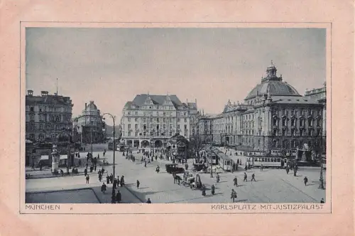 MÜNCHEN KARLSPLATZ MIT JUSTIZPALAST -800566