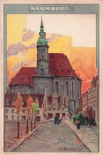 Künstler-AK A. Stagura: Naumburg / Saale, Stadtkirche -800442