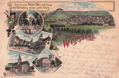 Weinsberg Kerner Monument Market Square Kernerhaus Church with -800540