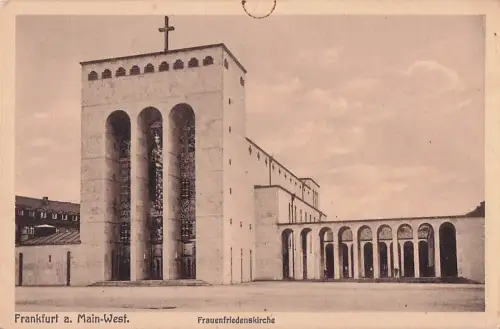 AK Frankfurt a. Main, Frauenfriedenskirche, vor 1945 -800488
