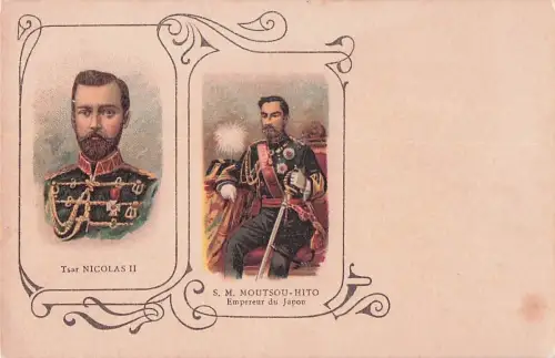 Zaren Nikolaus II. von Russland und Kaiser Meiji von Japan -800590