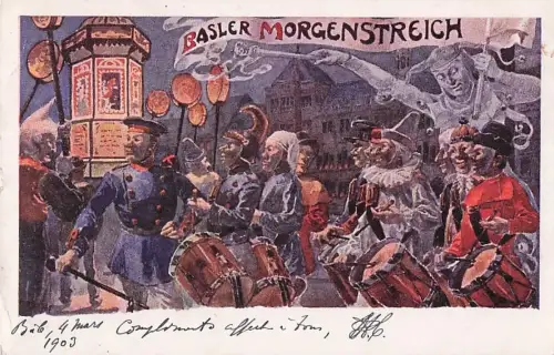 Postkarte Basler Morgenstreich; Basel, Schweiz 1903 -800580