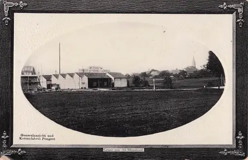 Generalansicht und Kettenfabrik Pengeot Gruss aus Alt-Münsterol -800628