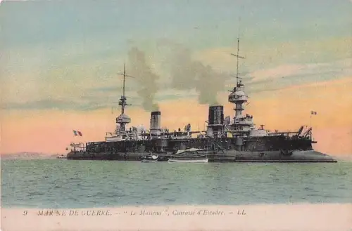 MARINE DE GUERRE. Le Masséna", Cuirassé d'Escudre. -LL -800686