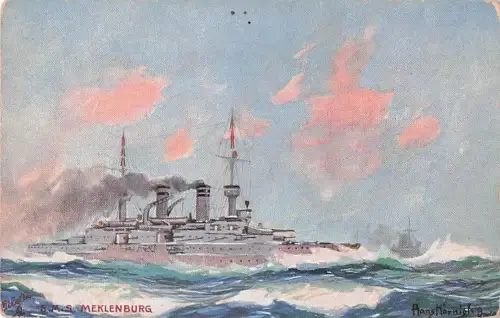 Künstler-AK Kriegsschiff S. M. S. Kaiser Karl -800718
