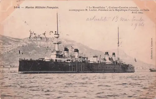 Ak Französisches Kriegsschiff, Marseillaise, Kreuzer -800684