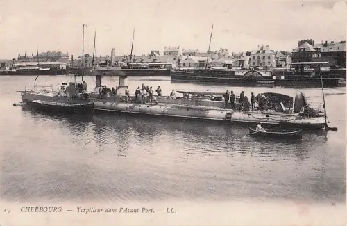 CHERBOURG - Torpilleur dans l'Avant-Port.- LL. -800762