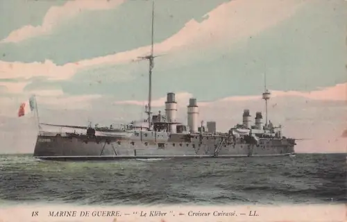 18 MARINE DE GUERRE. "Le Kléber". Croiseur Cuirassé. - LL. -800786