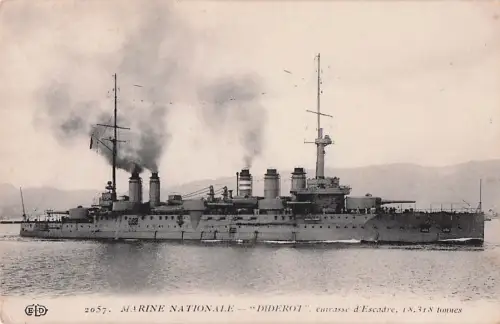 2057. MARINE NATIONALE "DIDEROT", cuirassé d'Escadre, 18.318 tonnes -800806