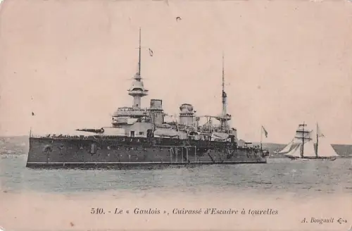 510. Le « Gaulois », Cuirassé d'Escadre à tourelles -800852