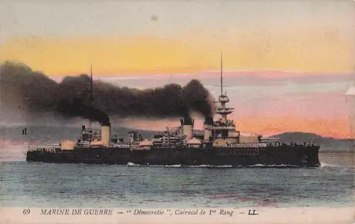 69 MARINE DE GUERRE "Démocratie", Cuirassé de 1ª Rang -LL. -800758