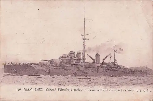 Ak Französisches Kriegsschiff Jean Bart, Cuirasse a turbines -800784