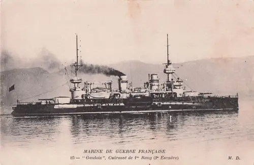 MARINE DE GUERRE FRANÇAISE 25-"Gaulois", Cuirassé de 1 Rang (3ª Escadre) -800864
