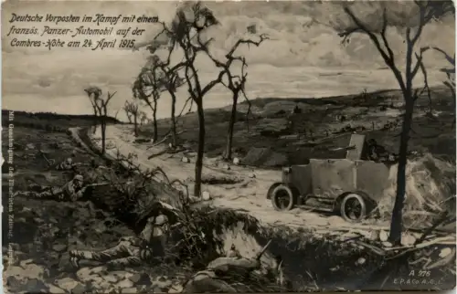 Vorposten im Kampf mit einem französischen Panzer -201406