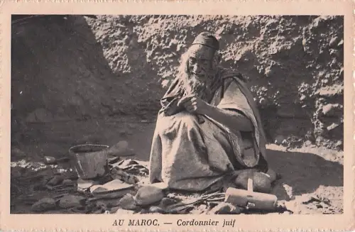 Judaika Ak Marokko, jüdischer Schuhmacher -800994
