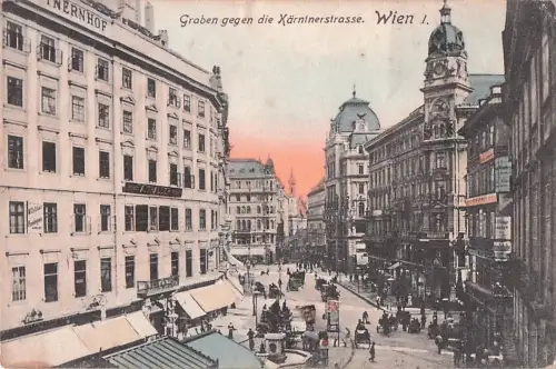 Graben gegen die Kärntnerstrasse. Wien 1. -801016