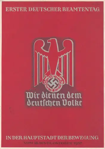 Ansichtskarte "Erster deutscher Beamtentag in der Hauptstadt der Bewegung 1937 -800396
