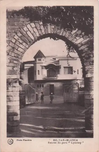 Photo Flandrin 883. CASABLANCA Entrée du parc "Lyautey" -801058