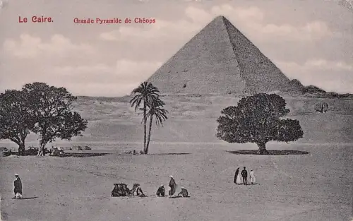 Vintage-Postkarte aus Ägypten, Cheopspyramide, ca. 1910 -801066