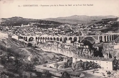 Constantine Panorama pris de la Route de Setif et Pont Sidi Rached -801108