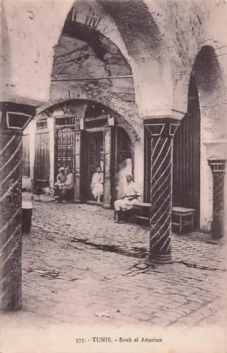 Alte Ansichtskarte AK TUNESIEN TUNIS - Souek el Attarine -801082