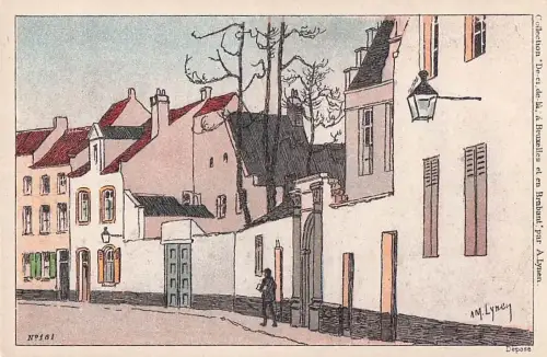 Künstler Amédée Ernest Lynen Top-Zustand“ -801210