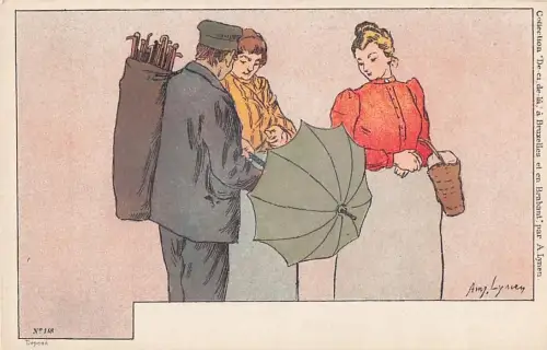 Künstler Amédée Ernest Lynen Top-Zustand“ -801114