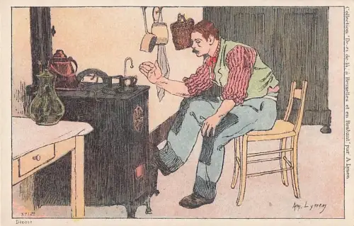 Künstler Amédée Ernest Lynen Künstler Top-Zustand“ -801148