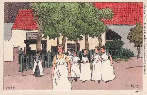 Künstler Amédée Ernest Lynen Künstler Top-Zustand“ -801194