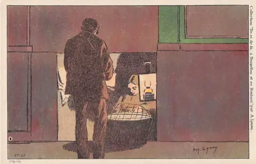 Künstler Amédée Ernest Lynen Top-Zustand“ -801214
