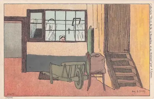 Künstler Amédée Ernest Lynen Top-Zustand“ -801218