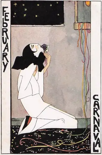 Künstler Ak Cramer, Rie, February Carnaval -801296