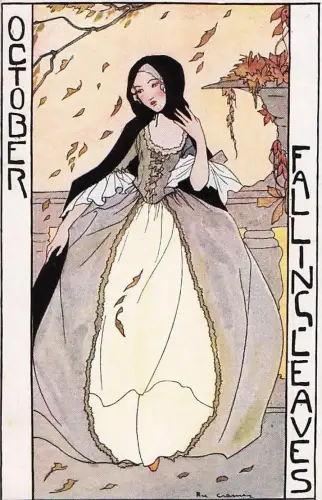 Künstler Ak Cramer, Rie,October: Falling Leaves". -801280