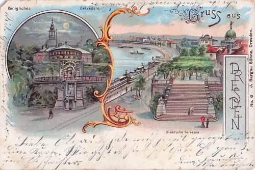 Dresden Koenigliches Belvedere Bruehlsche Terrasse Kat. Dresden Elbe -801308