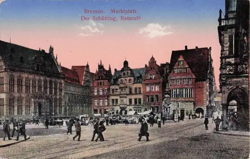 Bremen. Marktplatz. Der Schütting, Ratscafé. -801326