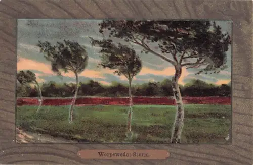 Künstler-Ansichtskarte Worpsweder Künstlerkolonie: Worpswede, Sturm -801332