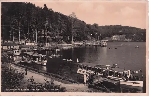 k Kriebstein Mittelsachsen, Zschopau Talsperre, Bootsstation, Salondampfer Wappenfels -801324