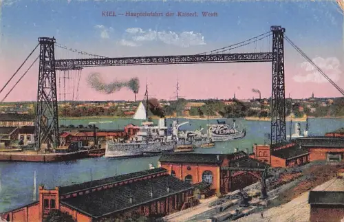 Kiel, Haupteinfahrt der Kaiserl. Werft -801334
