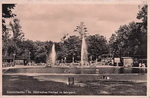Crimmitschau i. Sa. Städtisches Freibad im Sahnpark.. -801404