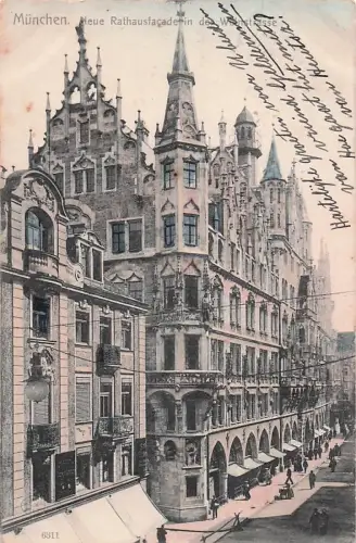 Müenchen Neue Rathausfassade in der Weinstraße München -801414