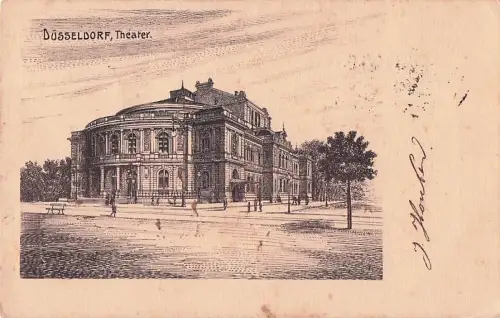 Ansichtskarte Düsseldorf, Stadttheater -801456
