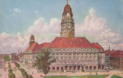 Neue Rathaus in Dresden. -801434