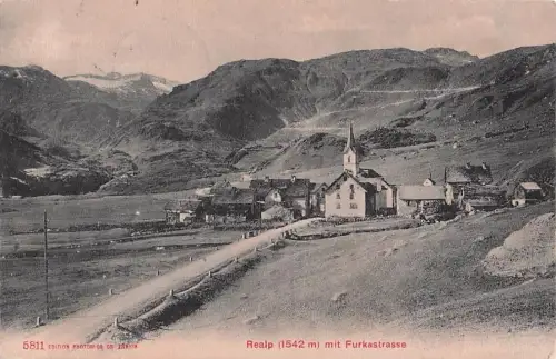Realp mit Furkastrasse -801720