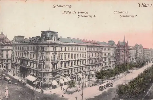 Schottenring. Hôtel de France, Schottenring 3. Wien 1. Sühnhaus, Schottenring 7. -801838
