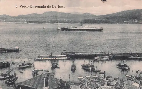Ensenada de Barbes im Hafen von Vigo, Spanien. -801794