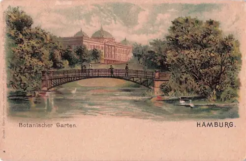 Hamburg - Botanischer Garten - Litho -801932